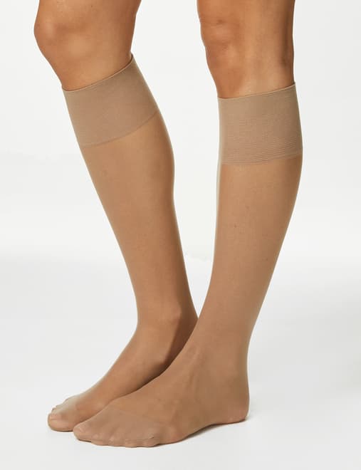 4pk 10 Denier Ladder Resist Knee Highs