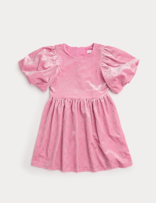 Velvet Glitter Dress (2-10 Yrs)