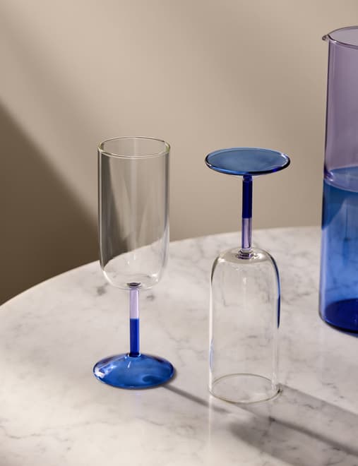 Set of 2 Two Tone Champagne Flutes