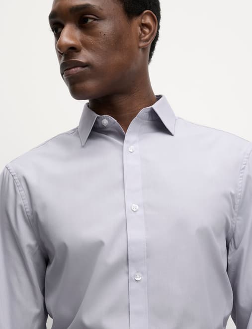 Regular Fit Easy Iron Cotton Blend Shirt