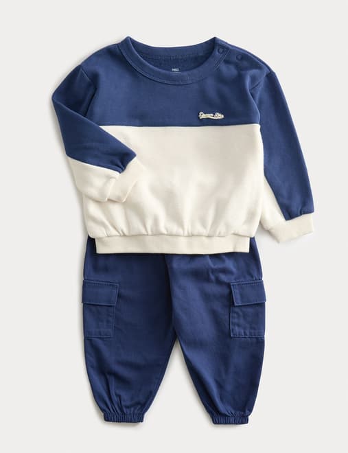 Sweatshirt & Cargos Outfit (0-6 Yrs)