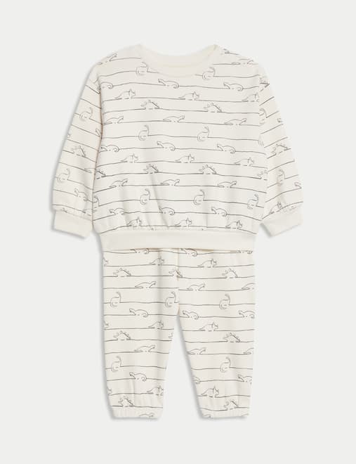 2pc Cotton Rich Dino Top & Bottom Outfit (0-6 Yrs)