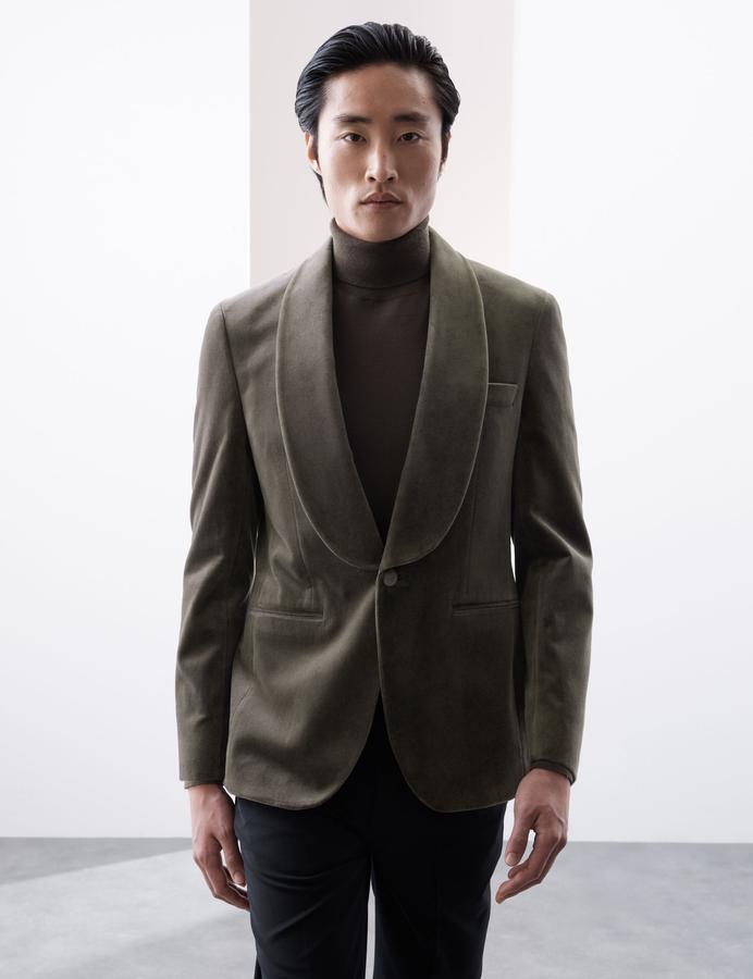 Pure Cotton Velvet Blazer