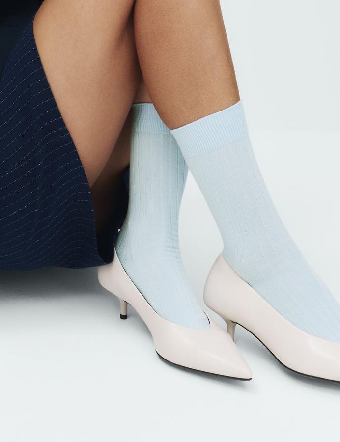 2 Pack Cotton Rich Ribbed Crew Socks