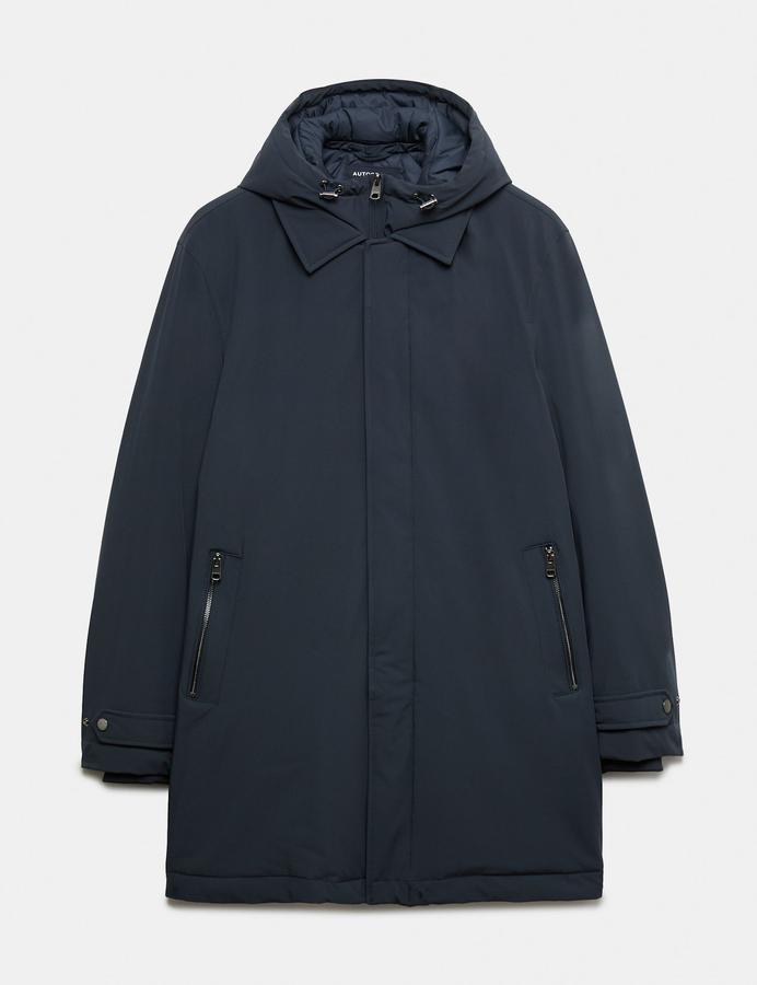 Wadded Hybrid Mac With Removable Hood