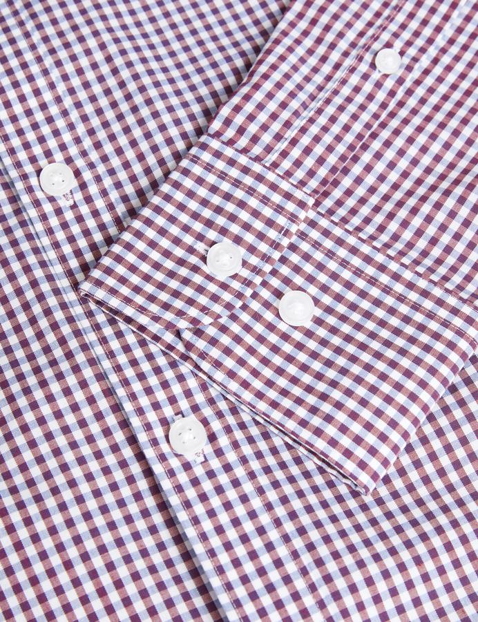 2pk Slim Fit Easy Iron Gingham Shirts