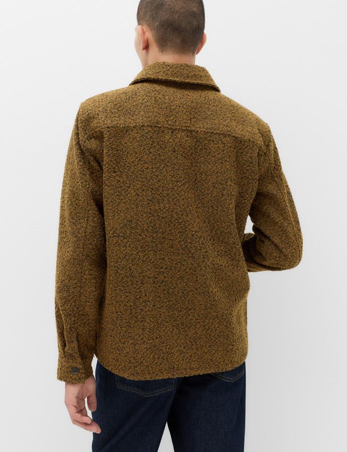Regular Fit Boucle Textured Overshirt