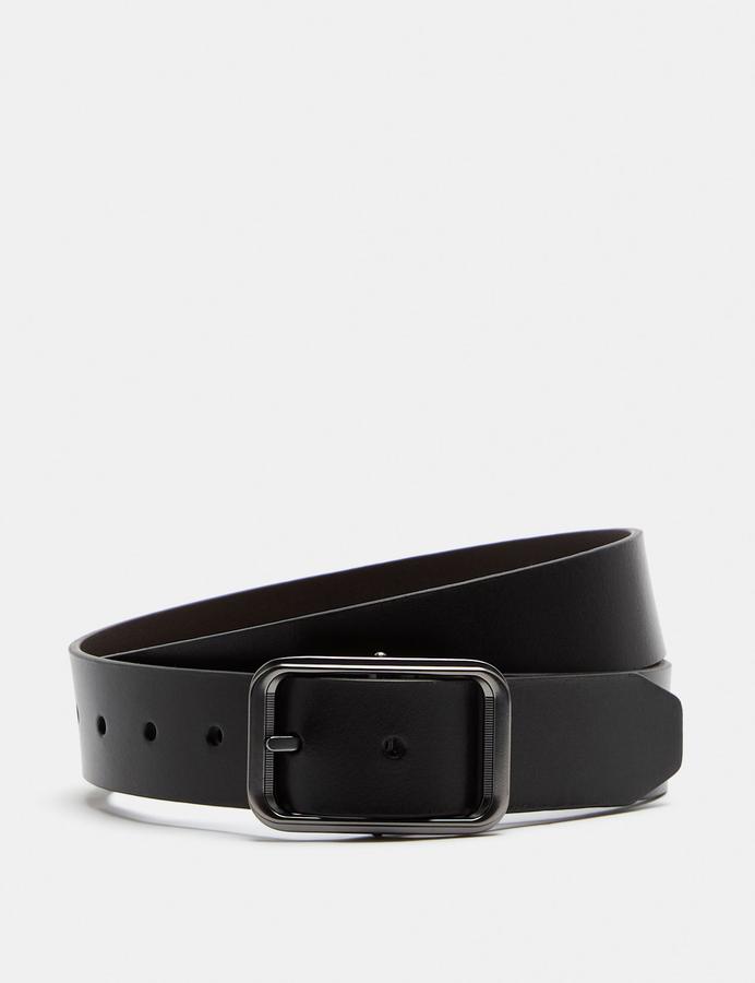 Leather Reversible Buckle Belt