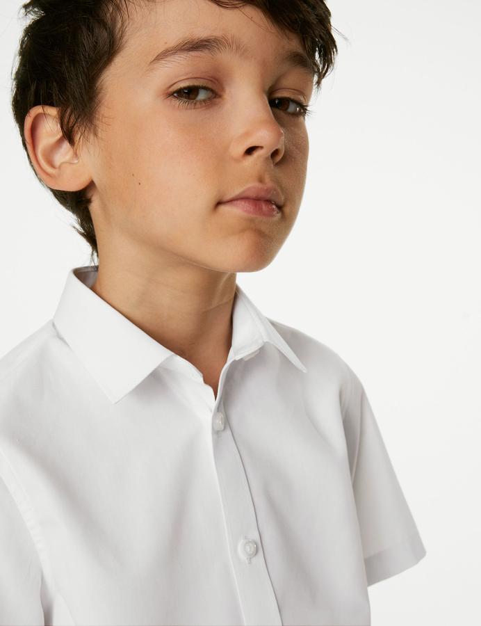 3 Pack Boys' Plus Fit Easy Iron School Shirts (4-18 Yrs)