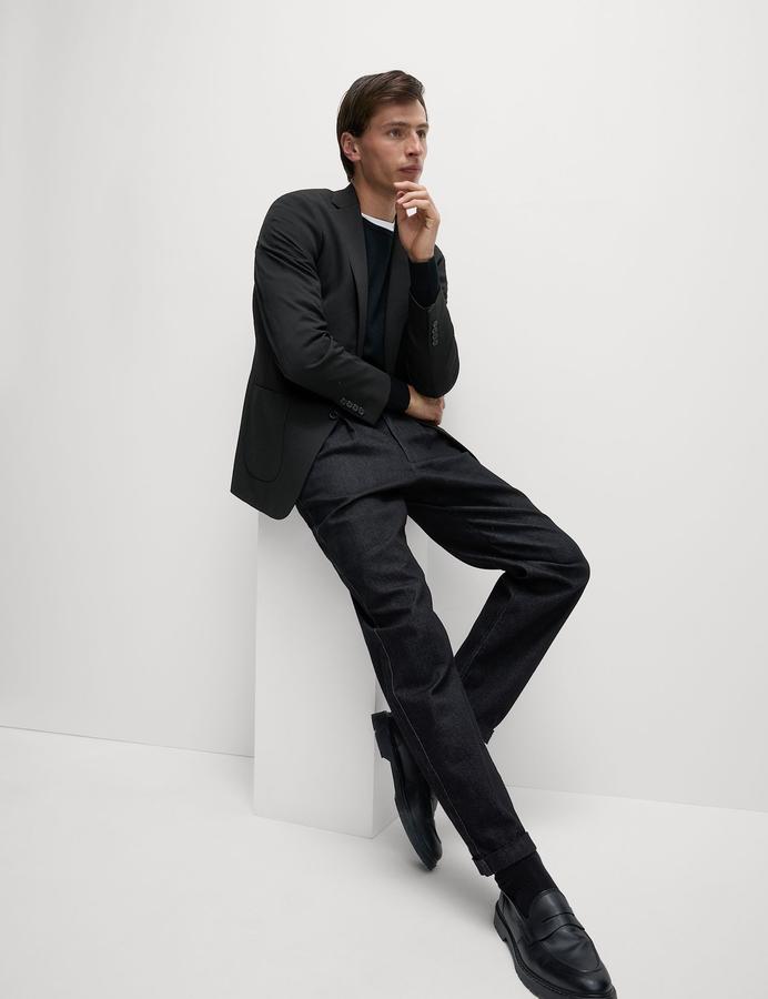 Tailored Fit Jersey Textured Blazer