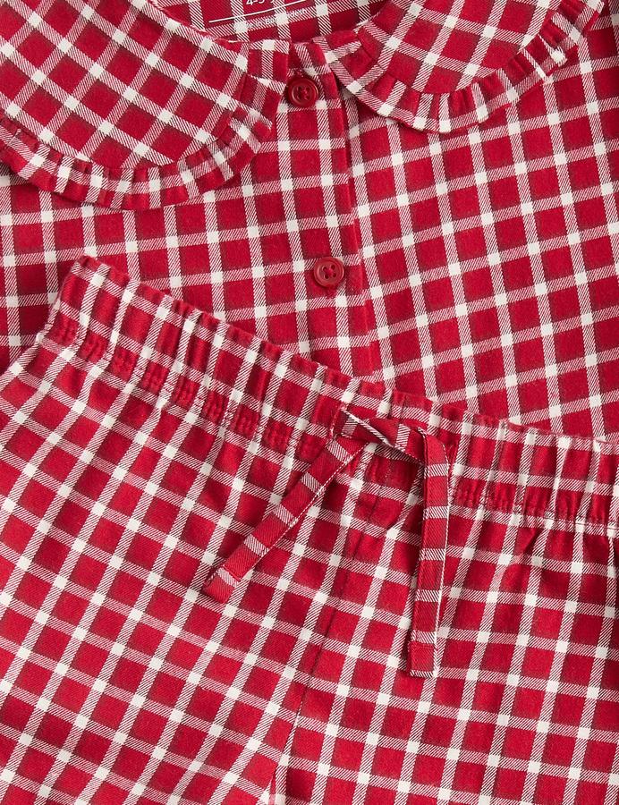 Pure Cotton Checked Revere Pyjama Set (12 Mths-10 Yrs)