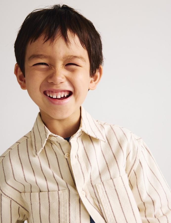 Pure Cotton Striped Shirt (2-8 Yrs)