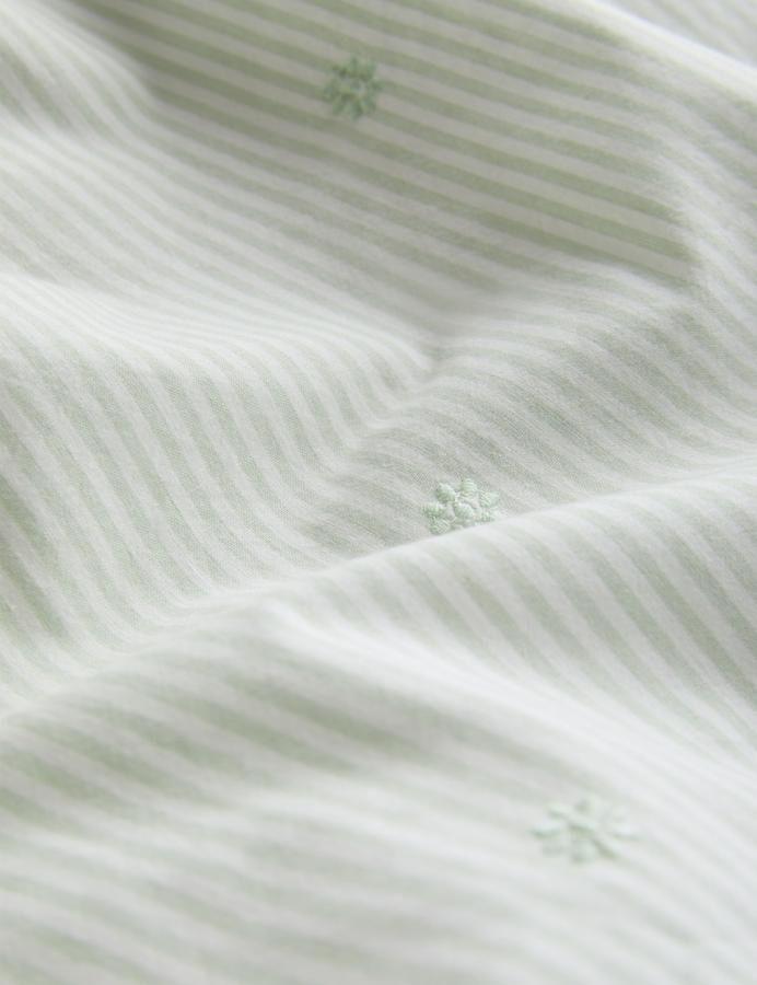 Pure Cotton Striped Embroidered Bedding Set
