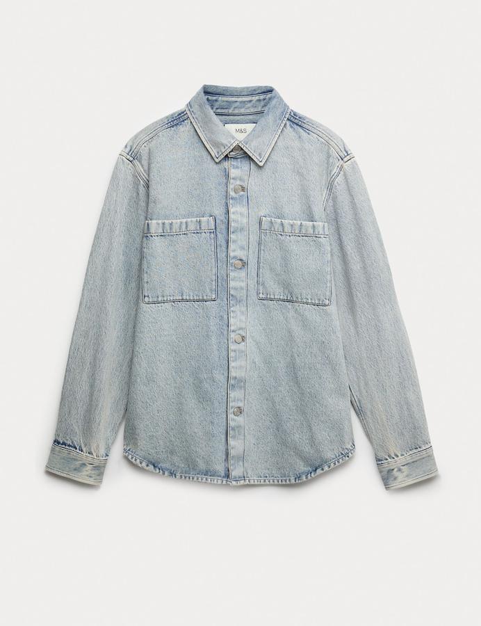 Pure Cotton Denim Overshirt