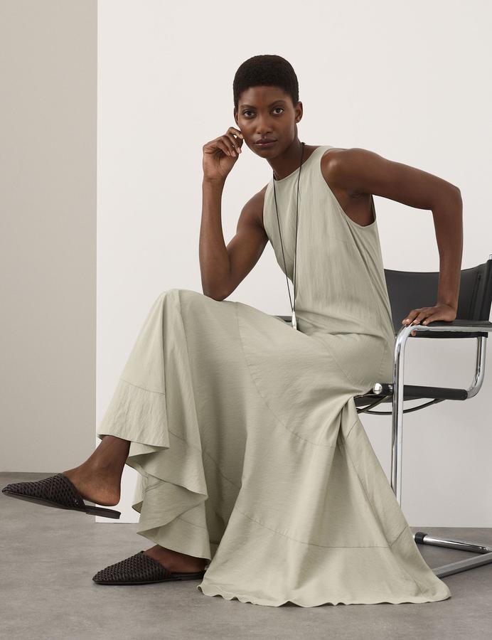 Full Circle Seam Midaxi Skater Dress