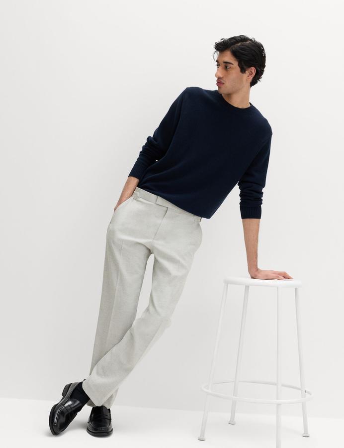Tailored Fit Herringbone Trousers