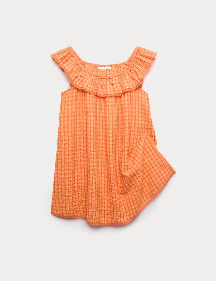 Gingham Check Baby Doll Dress (6-16 Yrs)