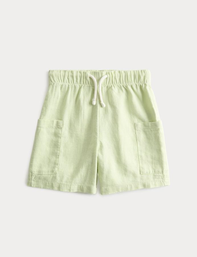 Linen Blend Cargo Shorts (2-8 Yrs)