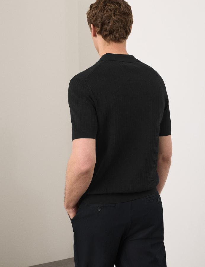 Mercerised Cotton Knitted Polo Shirt
