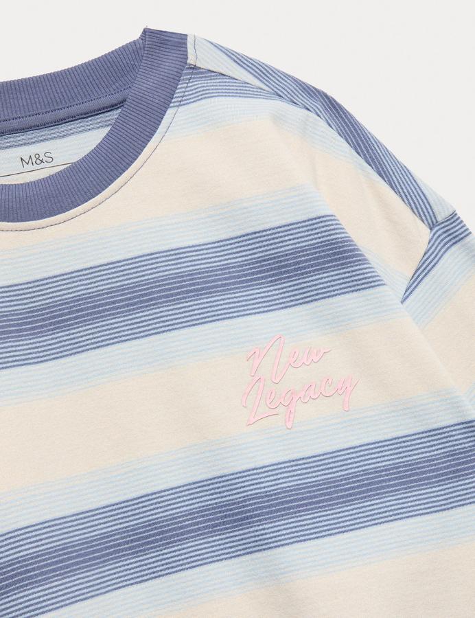 Pure Cotton Striped New Legacy T-Shirt (6-16 Yrs)
