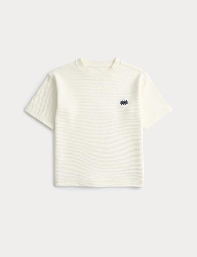 Pure Cotton Ribbed T-Shirt (2-8 Yrs)