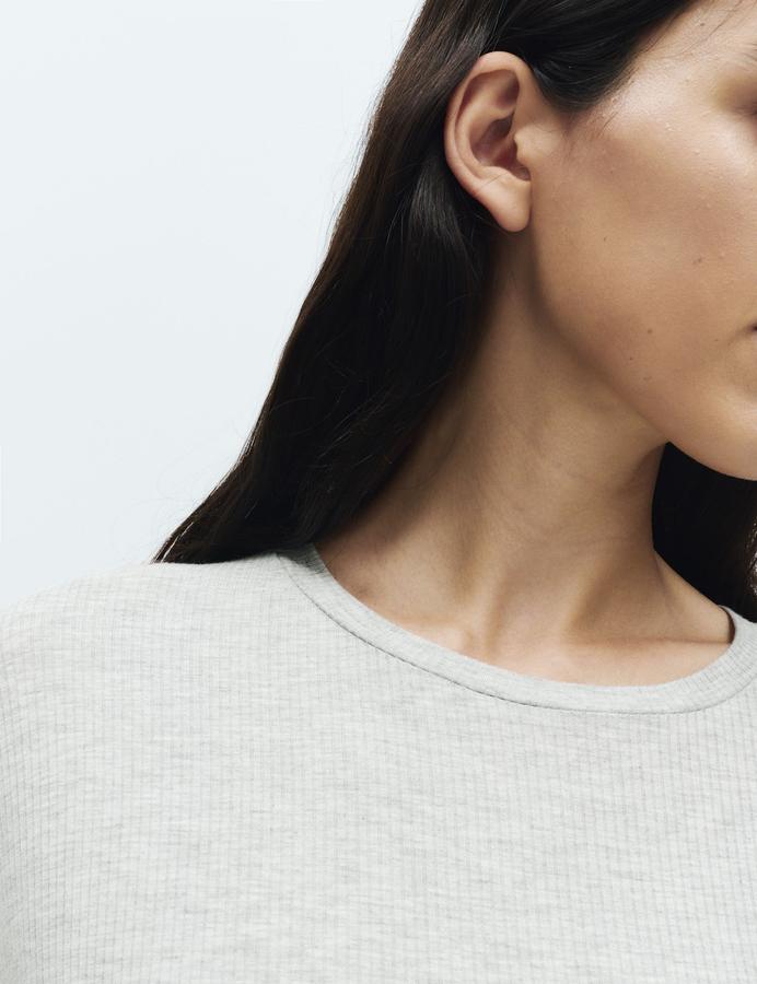 Modal Rich Ribbed Pyjama Top