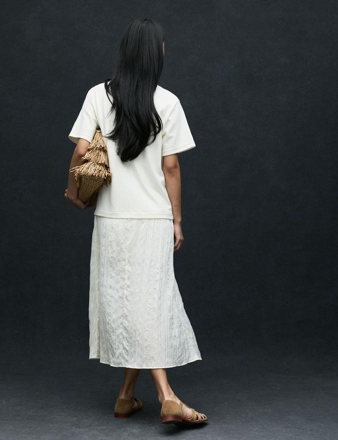 Cotton Rich Sheer Panel T-Shirt Dress