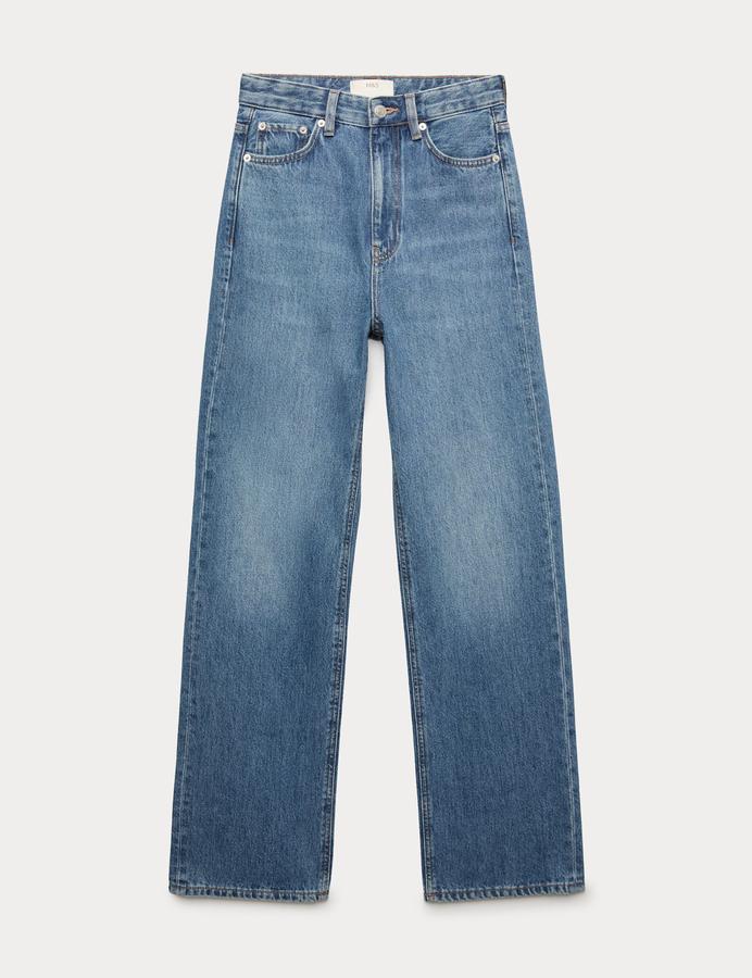 High Waisted Relaxed Straight Jeans