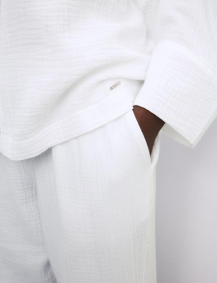 Pure Cotton Muslin Revere Pyjama Set