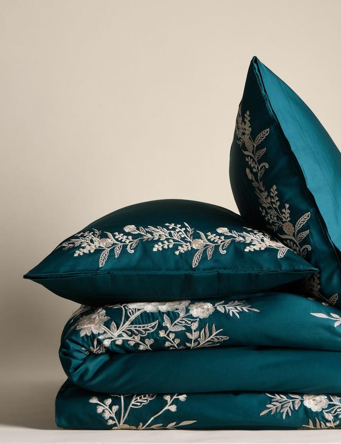 Pure Cotton Celandine Embroidered Bedding Set