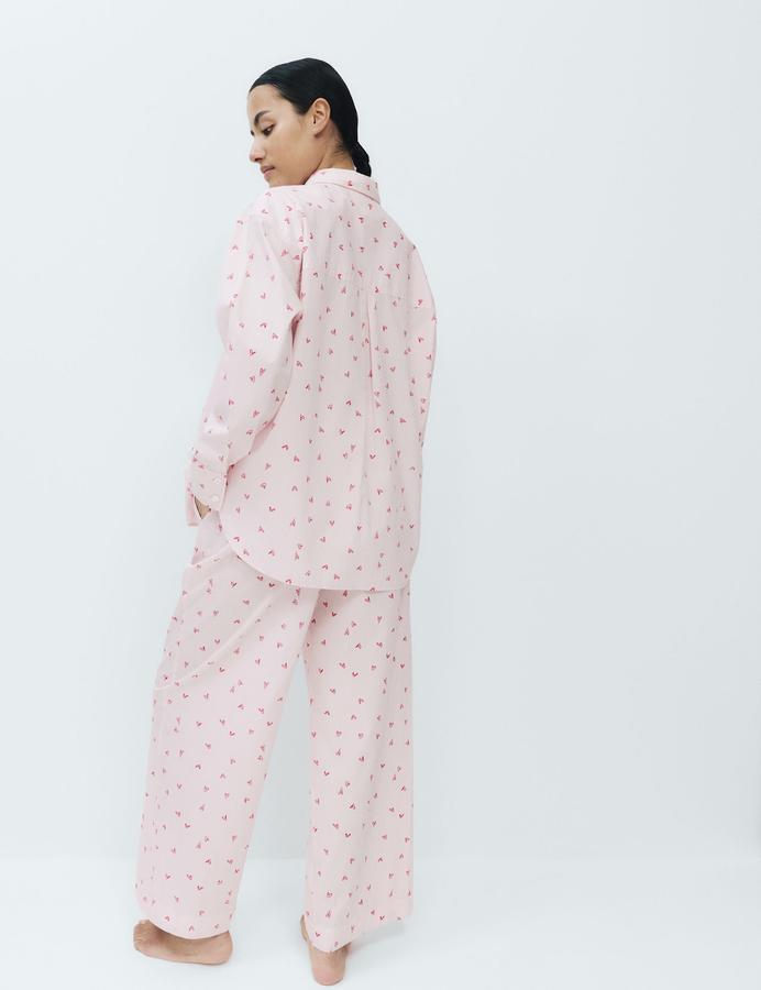 Pure Cotton Heart Print Pyjama Set