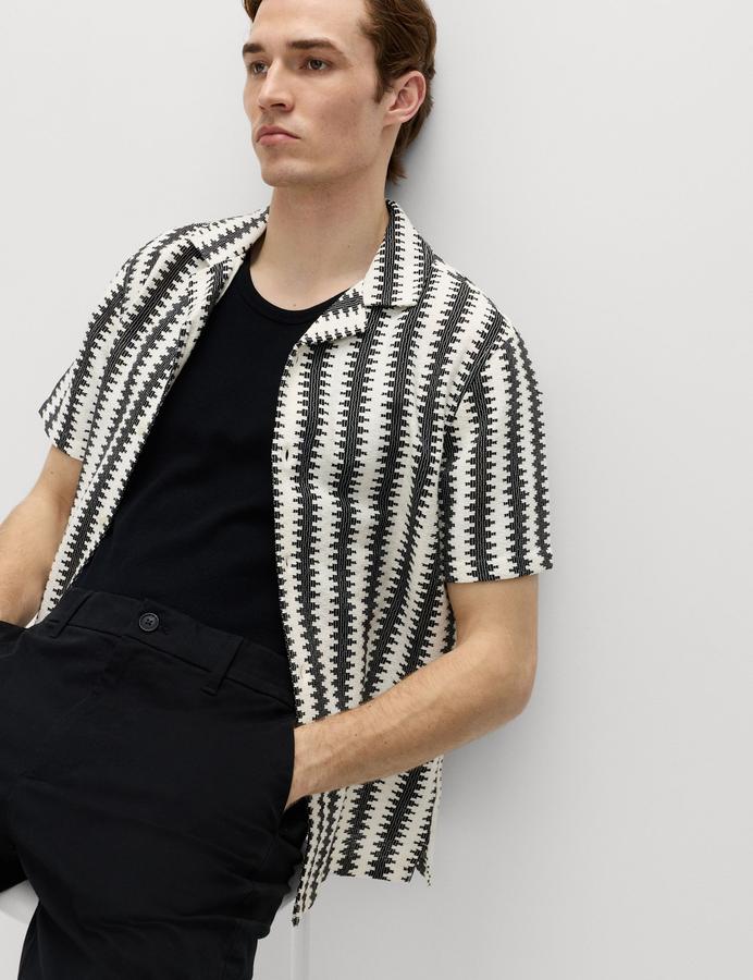 Regular Fit Cotton Blend Short Sleeve Shirt