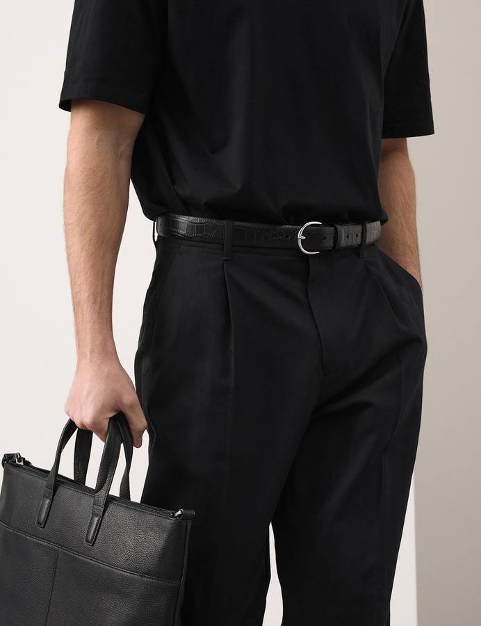 Relaxed Fit Lyocell Rich Pleat Front Trousers