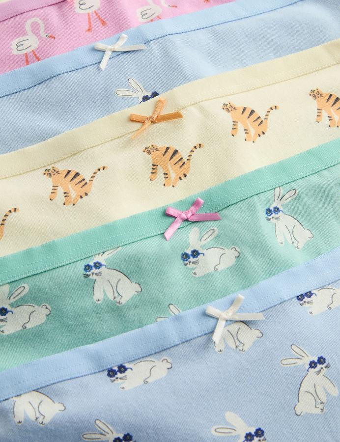 7 Pack Cotton with Stretch Animal Print Knickers (18 Mths - 8 Yrs)