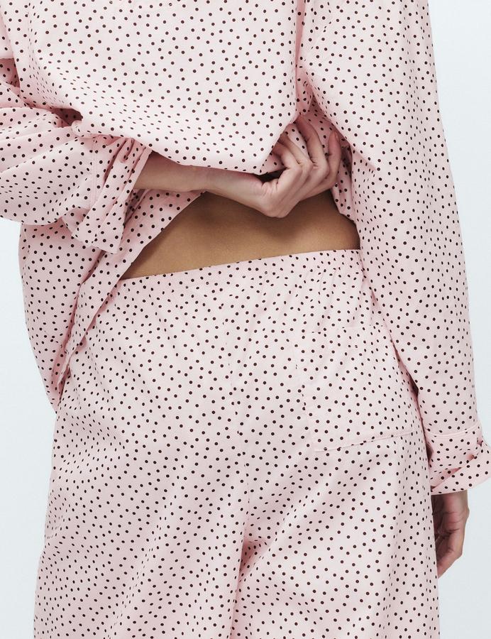 Pure Cotton Polka Dot Revere Pyjama Set