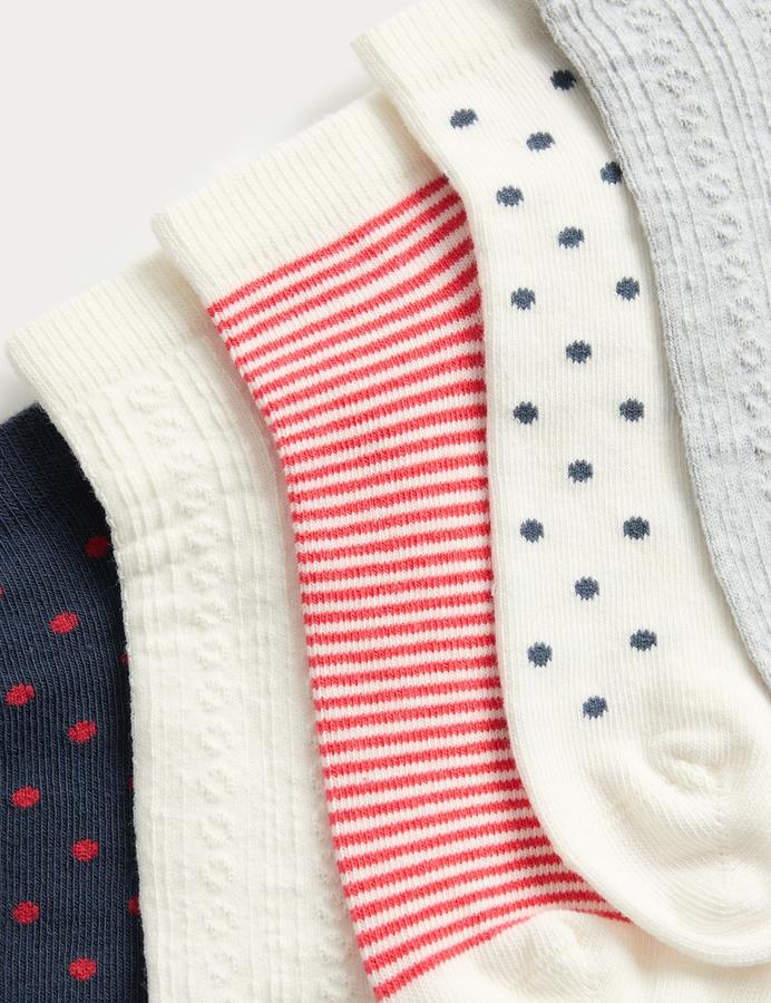 5 Pack Cotton Rich Striped Trainer Liners™