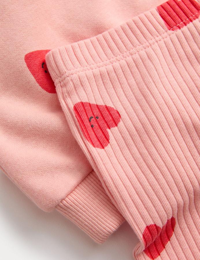 2pc Cotton Rich Heart Top & Bottom Outfit (0-6 Yrs)