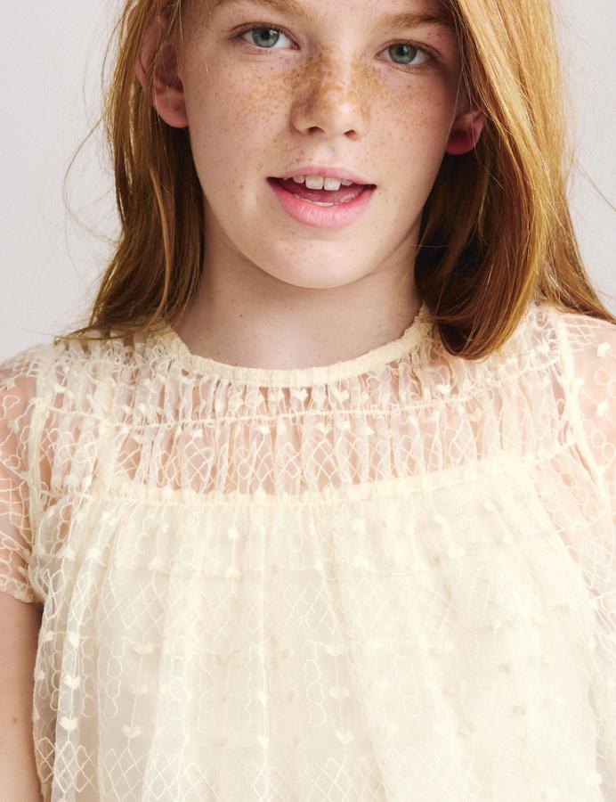 Shirred Lace Top with Cami (6-16 Yrs)