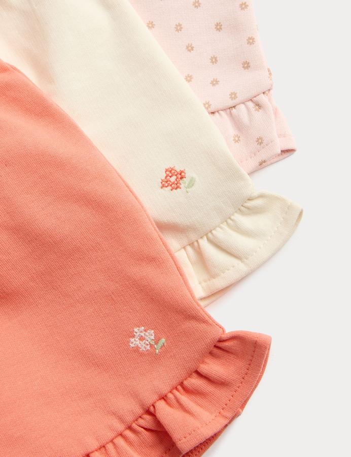 3 Pack Pure Cotton Patterned Shorts (0-5 Yrs)