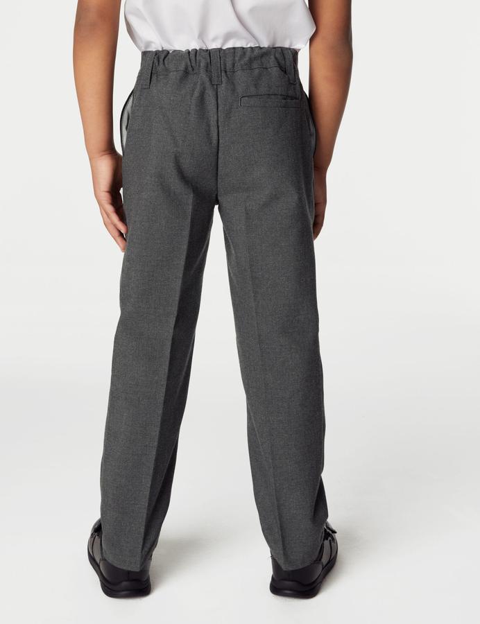2 Pack Boys' Regular Leg School Trousers (2-18 Yrs)