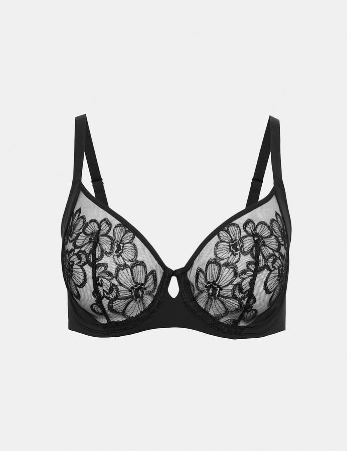 Embrace Embroidered Wired Full Cup Bra A-E