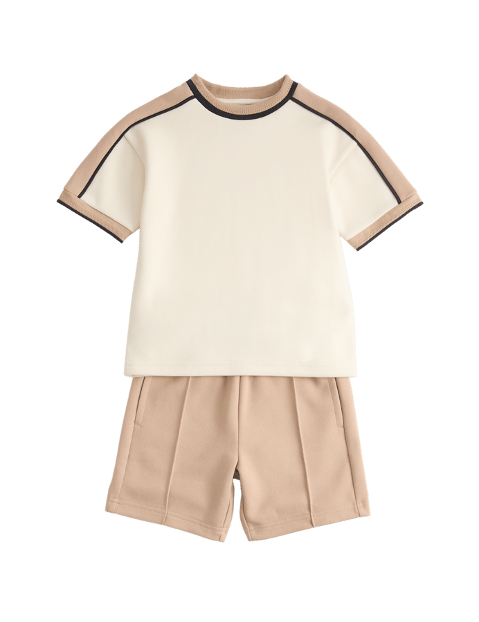 Cotton Blend Pique T-shirt & Short Outfit (2-10 Yrs)