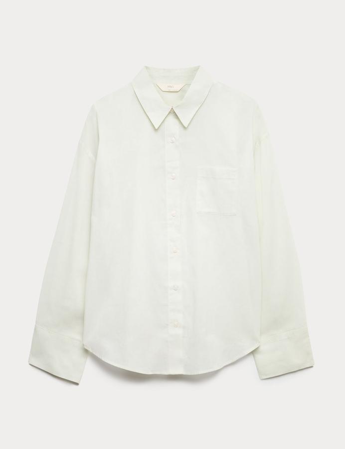 Pure Cotton Striped Collared Pyjama Shirt