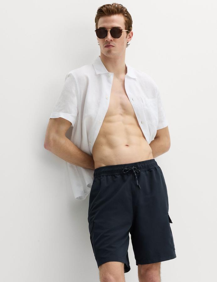 Quick Dry Longer Length Cargo Swim Shorts