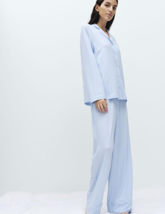 Soft Touch Printed Revere Pyjama Set