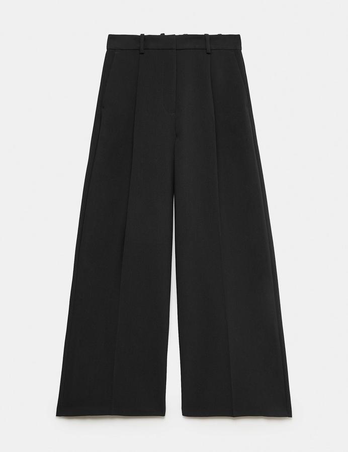 Single Pleat Wide Leg Trousers