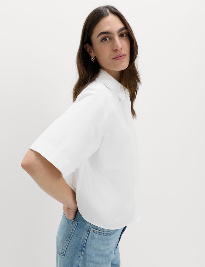 Pure Cotton Collared Boxy Shirt