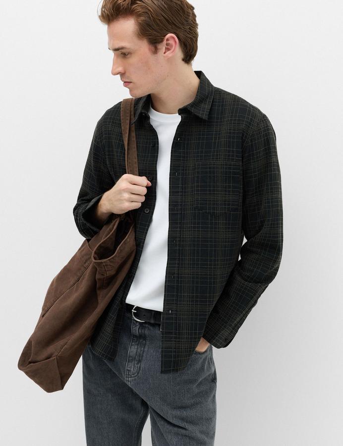 Pure Cotton Textured Check Shirt