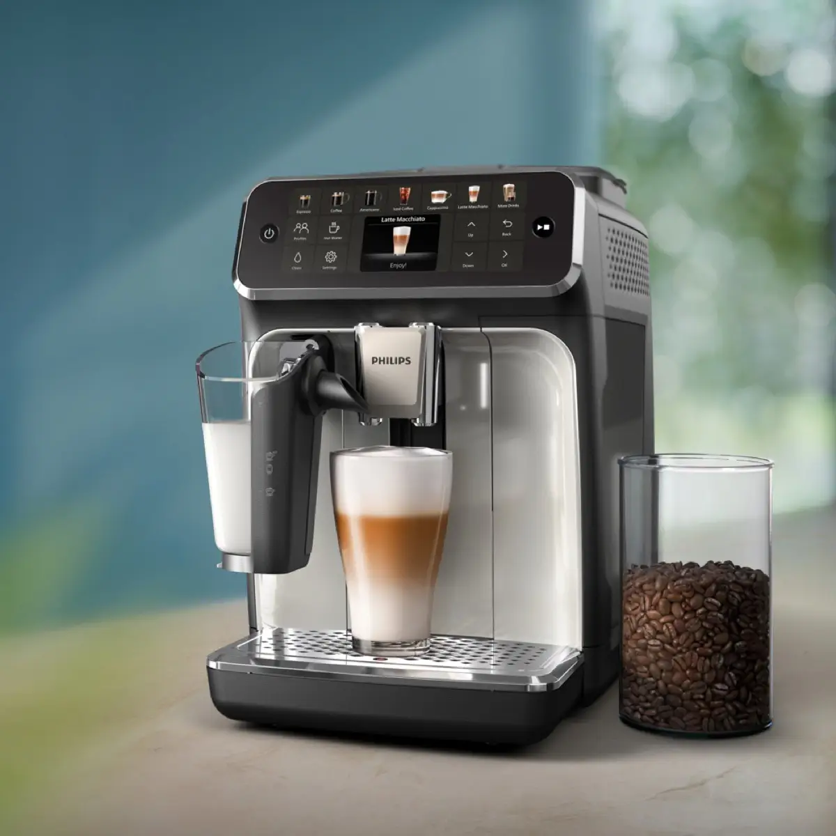 Philips Series 4400 Fully Automatic Espresso Machine, EP4446/70 (1500 W, 1.8 L)