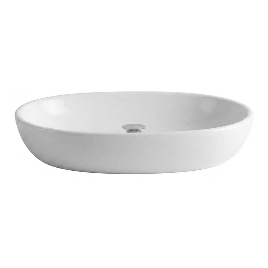 Bold Art Series Slim Euro Counter-Top Basin (Brilliant White)